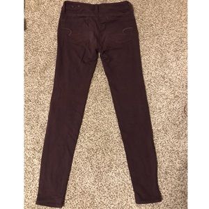 Dark Maroon American Eagle Jeggings